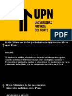 Situación de Los Yacimientos Minerales Metálicos en El Perú