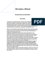 Oferendas e Rituais Na Quimbanda