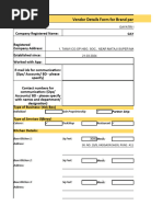 Vendor Form - Blank