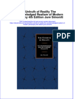 The Untruth of Reality The Unacknowledged Realism of Modern Philosophy 4Th Edition Jure Simoniti Online Ebook Texxtbook Full Chapter PDF