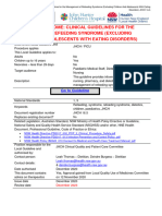 Refeeding Syndrome Clinical Guidelines For The Management of Refeeding Syndrome