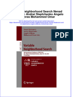 Ebook Variable Neighborhood Search Nenad Mladenovic Andrei Sleptchenko Angelo Sifaleras Mohammed Omar Online PDF All Chapter