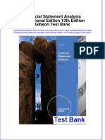 Full Financial Statement Analysis International Edition 13Th Edition Gibson Test Bank Online PDF All Chapter