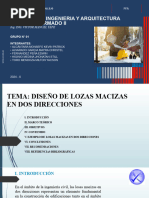 Diseño de Lozas Macizas en Dos Direcciones - Grupo 01