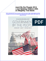 Full Government by The People 2014 Elections and Updates Edition 25Th Edition Magleby Test Bank Online PDF All Chapter