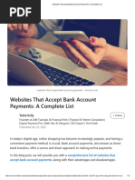 Websites That Accept Bank Account Payments - A Complete List