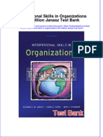 Full Interpersonal Skills in Organizations 5Th Edition Janasz Test Bank Online PDF All Chapter