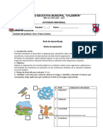 Actividad Niveles de Organizacion de Los Ecosistemas