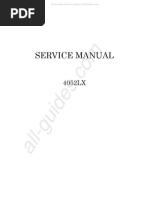 Janome 4052LX Sewing Machine Service Manual