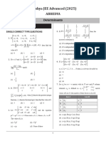 664d9ad6998dfb001894f9c6 - ## - Determinants - JEE Advanced Practice Sheet - Lakshya JEE 2025