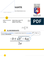 Discriminant e