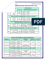 Calendarización 2021 Docente