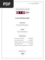 Avance Del Trabajo - Procesos para Ingenieria