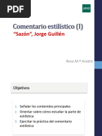 Comentario Estilístico Sazón (Jorge Guillén)