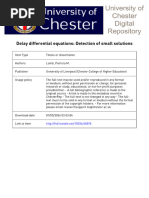 Delay Differential Equations Detection of Small Solutions