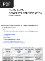 Hong Kong Concrete Specification (General Summary)