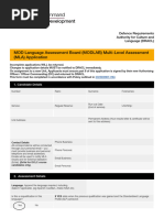 MODLAB and MLA Application Form