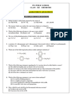 Chemistry HOLIDAYS Assignment Questions (Class 12th)