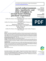 The Role of Social Embarrassment, Sustainability, Familiarity and Perception of Hygiene in Second-Hand Clothing Purchase Experience