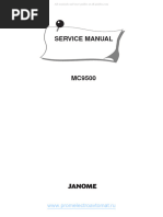 Janome MC9500 Sewing Machine Service Manual