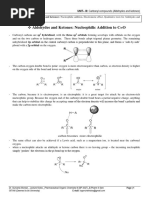 Nucleophilic Addition Electromeric Effect