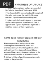 Nebular Hypothesis of Laplace