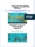 Full Ebook of Management in The Age of Digital Business Complexity 1St Edition Bill Mckelvey Online PDF All Chapter