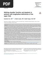 Defining Shoulder Function and Dysplasia in Patien