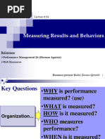 PM - Lecture-4, Measuring Results and Behaviors