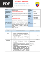 Ficha de Actividad Aprendizaje - 01