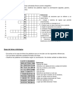 Crucigrama y Sopa Acentuación