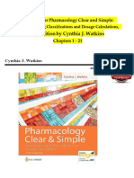 4th Edition by Cynthia J. Watkins: Test Bank For Pharmacology Clear and Simple