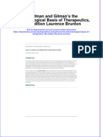 Full Ebook of Goodman and Gilmans The Pharmacological Basis of Therapeutics 14Th Edition Laurence Brunton Online PDF All Chapter