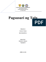 Pagsusuri NG Tula - Inang Wika