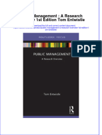 Full Ebook of Public Management A Research Overview 1St Edition Tom Entwistle Online PDF All Chapter