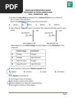 Momentum MCQ