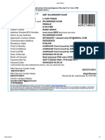 PAN Application Acknowledgment Receipt For Form 49A (Physical Application)