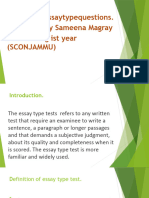 Scoring of Essay Type Questions