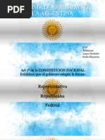 La Forma de Gobierno en La Argentina