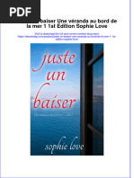 PDF of Juste Un Baiser Une Veranda Au Bord de La Mer 1 1St Edition Sophie Love Full Chapter Ebook