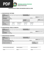 Registration Form For Maidens