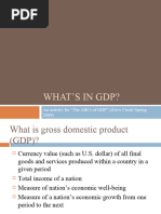 What'S in GDP?: An Activity For "The Abcs of GDP" (Extra Credit Spring 2009)