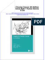 Full Ebook of Surgery For Ovarian Cancer 4Th Edition Robert E Bristow Beth Y Karlan Dennis S Chi Online PDF All Chapter