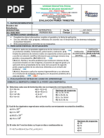 Evaluacion Primer Trimestre Primero Bgu