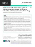 Financial Viability of A Community-Based Health Insurance Scheme in Two Districts of Northeast Ethiopia: A Mixed Methods Study