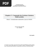 MAP81 Cours Sari Commande Systeme Multivariable Chap5