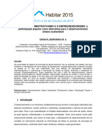 Entre O Administrativismo E O Empreendedorismo: A Participação Popular Como Alternativa para o Desenvolvimento Urbano Sustentável