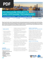 Petroleum Projects and Offshore Technology: Applied Graduate Studies Joint Nus - Ifp School Degree