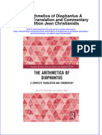 Full Ebook of The Arithmetica of Diophantus A Complete Translation and Commentary 1St Edition Jean Christianidis Online PDF All Chapter