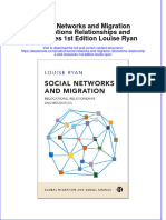 Full Ebook of Social Networks and Migration Relocations Relationships and Resources 1St Edition Louise Ryan Online PDF All Chapter